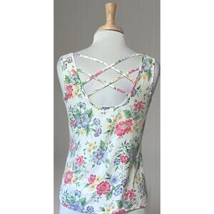 Thats Me Womens M Fairy Cottagecore Floral Vintage 90s Strappy Tank Top